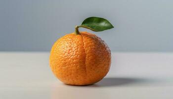 saftig citrus- skiva speglar natur vibrerande tillväxt i friska mat genererad förbi ai foto