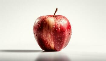 saftig organisk äpple, en perfekt mellanmål för friska livsstilar genererad förbi ai foto