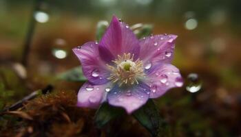 färsk rosa kronblad av en enda blomma i makro stänga upp genererad förbi ai foto