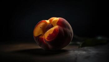 saftig mogen frukt, en friska mellanmål för en vegetarian livsstil genererad förbi ai foto