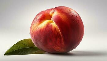 saftig äpple, mogen persika, och vibrerande vegetabiliska monter höst tillväxt genererad förbi ai foto