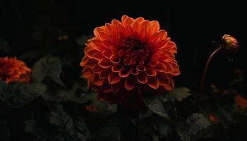 vibrerande mång färgad dahlia blomma, en gåva av natur skönhet genererad förbi ai foto