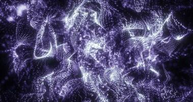 abstrakt lila energi rader och partiklar magisk ljus lysande trogen hi-tech bakgrund foto