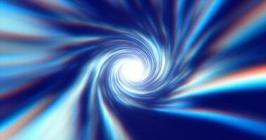 abstrakt energi blå tunnel vriden virvla runt av kosmisk hyperspace magisk ljus lysande trogen hi-tech med fläck och hastighet effekt bakgrund foto