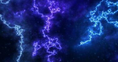 abstrakt trogen bakgrund med blå och lila flerfärgad energi magi rader och vågor av kosmisk mönster foto
