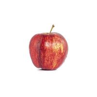 enda rött äpple isolerad på vit bakgrund foto