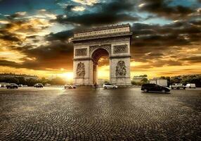 parisian båge de triomphe foto