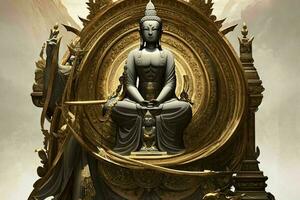 buddha staty ai genererad foto