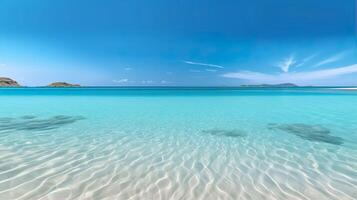 sommar strand hav paradis bakgrund, generativ ai foto