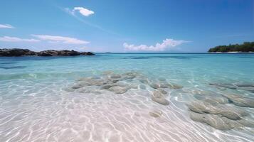 sommar strand bakgrund, generativ ai foto