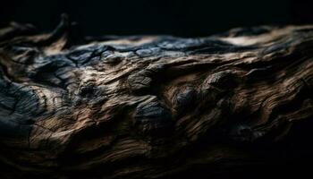 grov texturerad träd trunk, gammal tillväxt skönhet genererad förbi ai foto