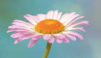 stänga upp av daisy kronblad avslöjar invecklad natur av sommar växt genererad förbi ai foto