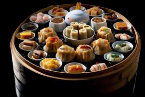 stock Foto av dämpa belopp eller dinxin är ett av de mest populär Kantonesiska mat fotografi generativ ai