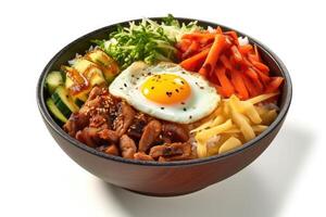 stock Foto av bibimbap fotografi studio ljus ai genererad