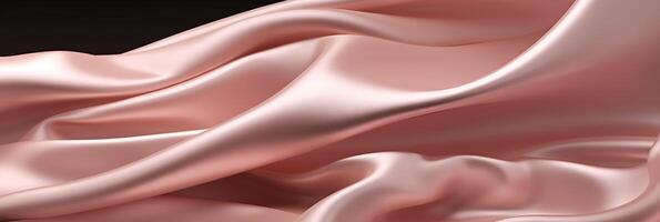 tyg satin silke draperi. textur av delikat rosa silke som bakgrund. ai genererad foto