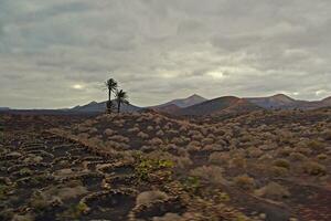 l lugna sommar molnig landskap från de spanska kanariefågel ö lanzarote foto