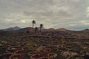 l lugna sommar molnig landskap från de spanska kanariefågel ö lanzarote foto