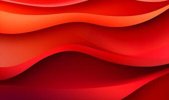 abstrakt lutning röd orange flytande Vinka bakgrund ai genererad foto
