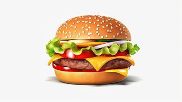 burger 3d generativ ai foto