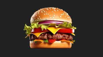 burger 3d generativ ai foto