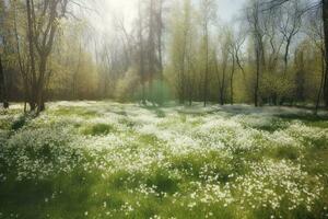 abstrakt natur vår bakgrund generera ai foto