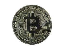 bitcoin-symbol bland blockchain foto