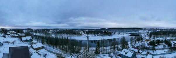 fotgängare bro - rzhev, Ryssland. foto