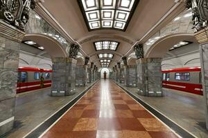 kirovskiy zavod station - helgon Petersburg, ryssland foto