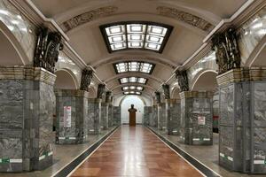 kirovskiy zavod station - helgon Petersburg, ryssland foto