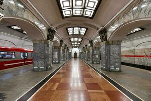 kirovskiy zavod station - helgon Petersburg, ryssland foto