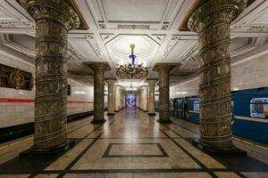 avtovo station - helgon Petersburg, ryssland foto