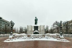 pushkin monument - Moskva, ryssland foto