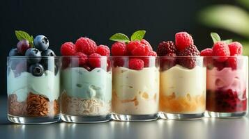 de friska fördelar av yoghurt. ai genererad foto