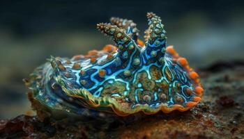 färgrik korall rev myllrande med vatten- liv genererad förbi ai foto