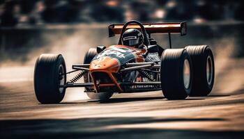 skinande sporter bil hastigheter till mästerskap seger generativ ai foto