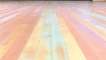 modern hårt träslag golv med randig mönster skapar trogen Hem interiör genererad förbi ai foto