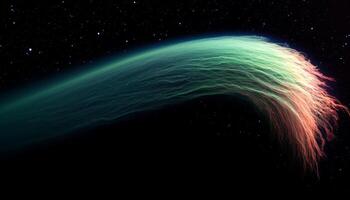 exploderande nebulosa skapar vibrerande färger i djup yttre Plats genererad förbi ai foto