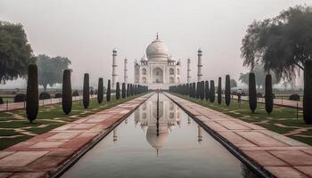 de gammal mausoleum minaret symboliserar andlighet i indisk kultur genererad förbi ai foto