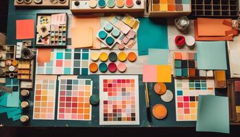 kreativ företag Framgång med modern design verktyg och vibrerande färger genererad förbi ai foto