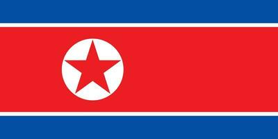 de officiell nuvarande flagga av de demokratisk människors republik av korea eller norr korea. stat flagga av de norr korea. illustration. foto