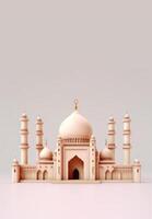 skön islamic moské vertikal bakgrund med kopia Plats. generativ ai foto