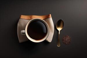 topp se av kaffe kopp generativ ai foto