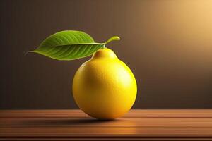 citron- gul citrus- frukt generativ ai foto