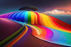 regnbåge abstrakt generativ ai design illustration foto