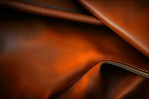 brun läder textur bakgrund generativ ai foto