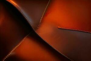 brun läder textur bakgrund generativ ai foto