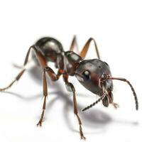 myra formica rufa isolerat på vit bakgrund, generera ai foto