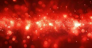 röd jul lampor bakgrund. illustration ai generativ foto
