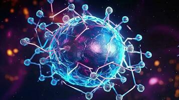 mänsklig cell biologi dna molekyl strukturera. generativ ai. foto