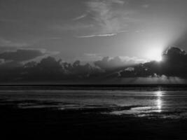 de strand av spiekeroog ö foto